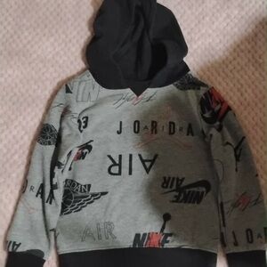 Nike Jordan Kids Gray and Black Hoodie size 3T